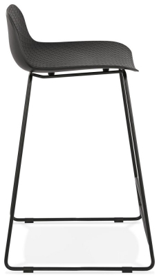 Scaun inalt bar negru Slade II design premium, polipropilena / picioare negre otel, BS02120BLBL - Kokoon [2]