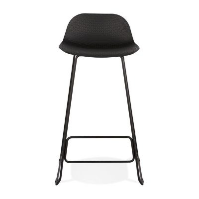 Scaun modern bar negru Slade premium fara brate, picioare negre subtiri otel, polipropilena, BS02170BLBL - Kokoon [1]