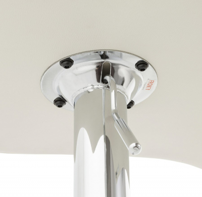 Scaun bar crem piele ecologica Soho inaltime reglabila, picior metal crom, BS00020CR - Kokoon [10]