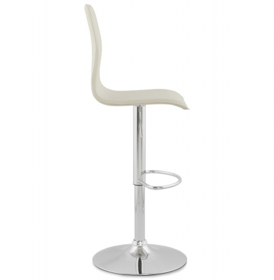 Scaun bar crem piele ecologica Soho inaltime reglabila, picior metal crom, BS00020CR - Kokoon [2]