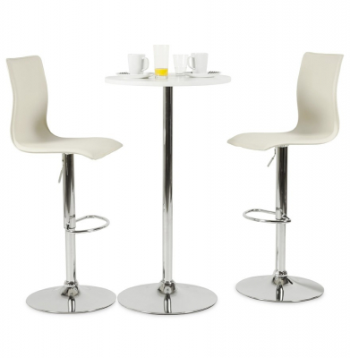Scaun bar crem piele ecologica Soho inaltime reglabila, picior metal crom, BS00020CR - Kokoon [16]