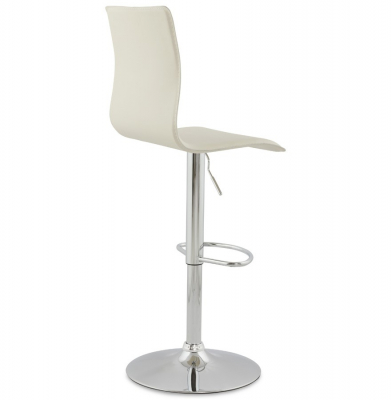Scaun bar crem piele ecologica Soho inaltime reglabila, picior metal crom, BS00020CR - Kokoon [3]