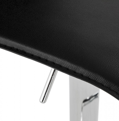 Scaun bar negru piele ecologica Soho inaltime reglabila, picior metal crom, BS00010BL - Kokoon [8]
