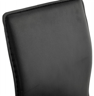 Scaun bar negru piele ecologica Soho inaltime reglabila, picior metal crom, BS00010BL - Kokoon [6]