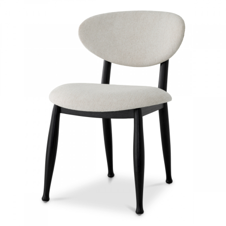 Scaune -   Scaun de dining Allston finisaj negru clasic sentier crem 119260 EICHHOLTZ