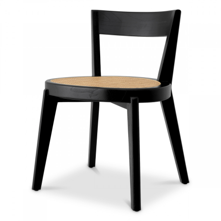 Scaune -   Scaun de dining Alvear finisaj negru clasic 118048 EICHHOLTZ