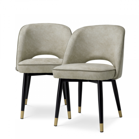 Promotii -   Scaun de dining Cliff mayer argint set de 2 119446 EICHHOLTZ