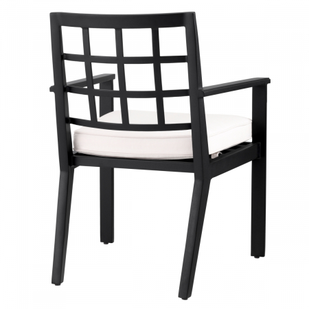   Scaun de dining exterior Cap-Ferrat din pânză sunbrella neagră 115024 EICHHOLTZ [2]
