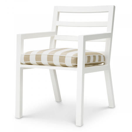 Produse -   Scaun de dining exterior Delta alb mat florent bej 119778 EICHHOLTZ