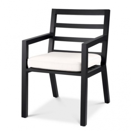  Scaun de dining exterior Delta din pânză sunbrella neagră 115003 EICHHOLTZ [8]