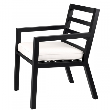   Scaun de dining exterior Delta din pânză sunbrella neagră 115003 EICHHOLTZ [3]