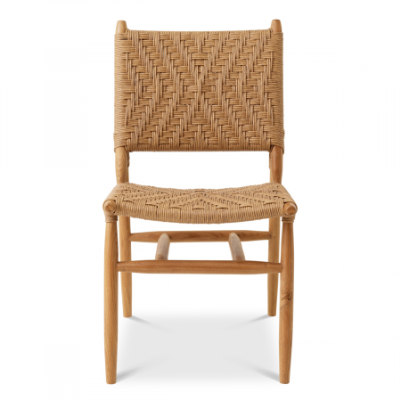   Scaun de dining exterior Laroc din tec natural, rattan fals, set de 2 117385 EICHHOLTZ [3]