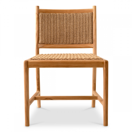   Scaun de dining exterior Pivetti din tec natural cu rattan artificial 117428 EICHHOLTZ [2]
