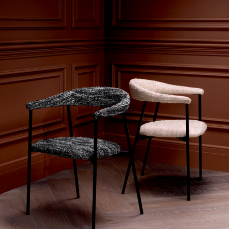   Scaun de dining Julio bouclé sonata negru set de 2 118713 EICHHOLTZ [1]