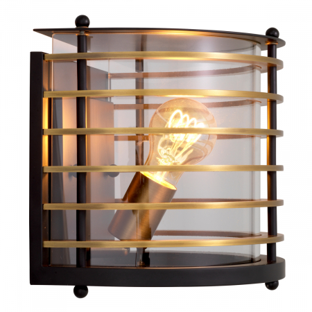   Lampa de perete exterioară Logan finisaj negru sticlă clară 116165 EICHHOLTZ [2]