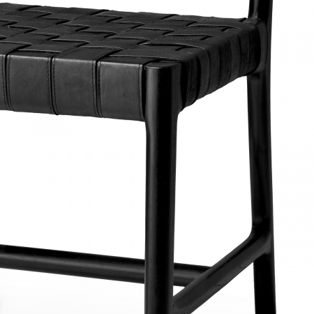   Scaun de dining Tiberio din piele neagră clasică neagră 118396 EICHHOLTZ [6]