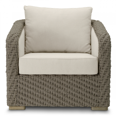   Scaun de exterior Bryson din rattan fals țesut viola nisip 119252 EICHHOLTZ [2]