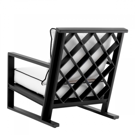   Scaun de exterior Como din pânză sunbrella neagră 113641 EICHHOLTZ [2]