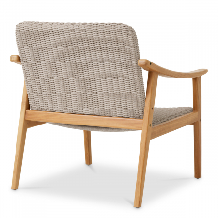   Scaun de exterior Honolulu din tec natural, rattan artificial 117409 EICHHOLTZ [4]