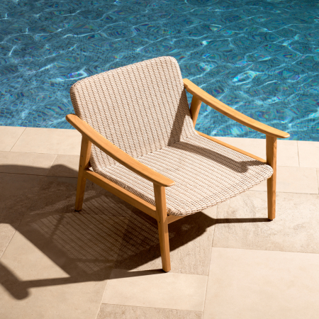   Scaun de exterior Honolulu din tec natural, rattan artificial 117409 EICHHOLTZ [1]