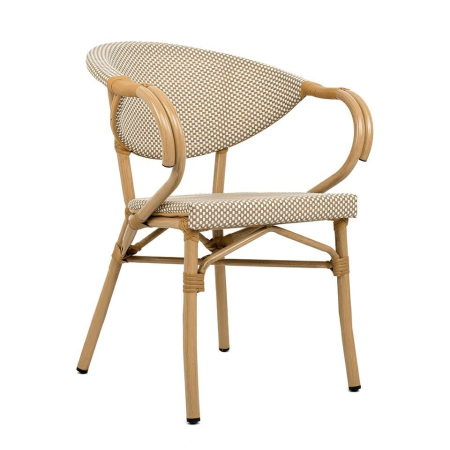 Produse - Scaun de Grădină Cafe Bistro Paris 61x55x80 cm, Răchită Sintetică Bej - King Home