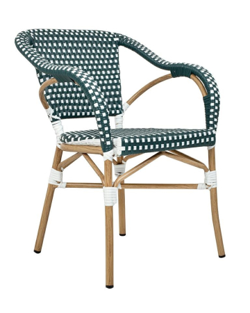 Produse - Scaun de Grădină Cafe Miramar 60x63x83 cm, Răchită Sintetică Rezistentă la UV Turcoaz, Albastru Marin - King Home