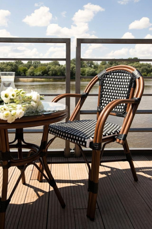 Scaun de Grădină Cafe Paris Arm 57x57x88 cm, Maro - King Home [19]