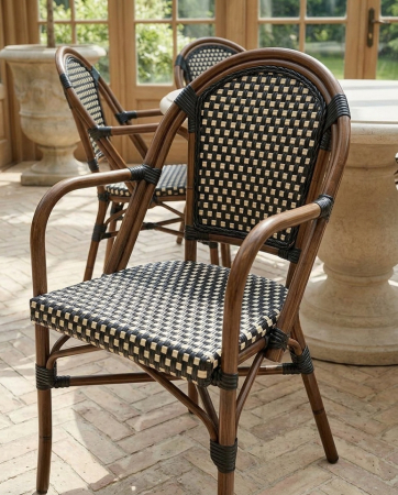 Scaun de Grădină Cafe Paris Arm 57x57x88 cm, Maro - King Home [16]