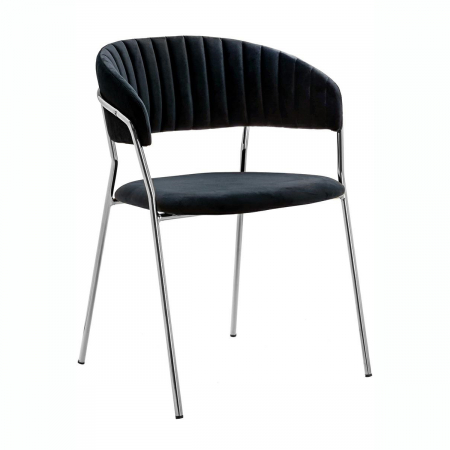 Scaune - Scaun design Becci Premium, diverse culori, velur/picioare metalice crom, KH1201100121.CHROM - King