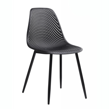 Scaune - Scaun design Blair negru cu gauri, polipropilenă, PM071H.BLACK - King