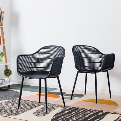 Scaun design Boco negru din polipropilena, PW502T.BLACK - King [8]