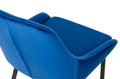 Scaun Clover 50x59x84 cm, Catifea și Metal Albastru Închis - Modesto [5]