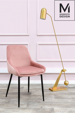 Scaun Clover 50x59x84 cm, Catifea și Metal Albastru Închis - Modesto [25]