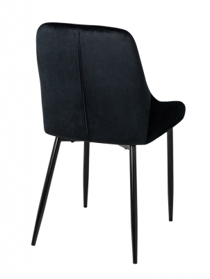 Scaun Clover 50x59x84 cm, Catifea și Metal Albastru Închis - Modesto [15]