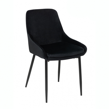 Scaun Clover 50x59x84 cm, Catifea și Metal Albastru Închis - Modesto [13]