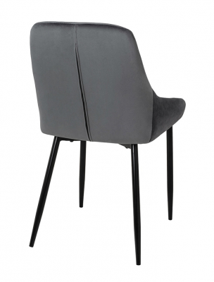 Scaun Clover 50x59x84 cm, Catifea și Metal Albastru Închis - Modesto [10]