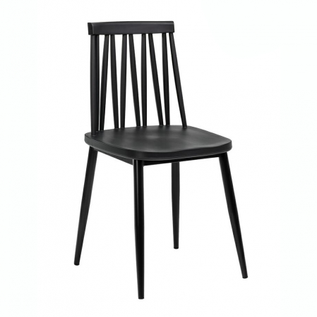Scaune - Scaun design clasic negru Mina, polipropilena/metal, 8608.BLACK - King