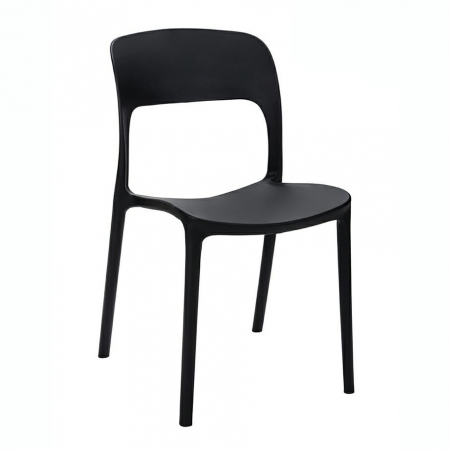 Scaune - Scaun design clasic Solfrid alb/negru, polipropilena, C1028.BLACK - King
