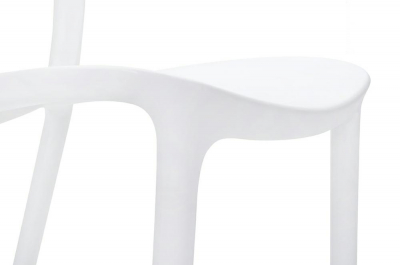 Scaun design clasic Solfrid alb/negru, polipropilena, C1028.BLACK - King [8]