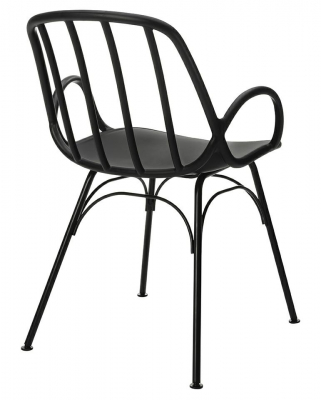 Scaun design Durad negru din polipropilena, 313-CPP - King [2]