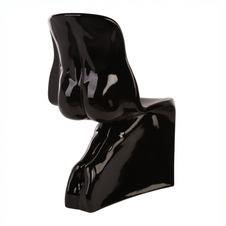 Scaun design extravagant tip sculptura Adel, alb/negru, fibra de sticla, JH-072-1-HER.CZARNY - King [0]