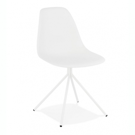 Scaune - Scaun design living alb Preece, polipropilena / metal, CH02550WHWH - Kokoon