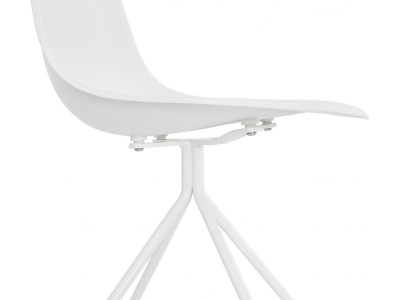 Scaun design living alb Preece, polipropilena / metal, CH02550WHWH - Kokoon [8]