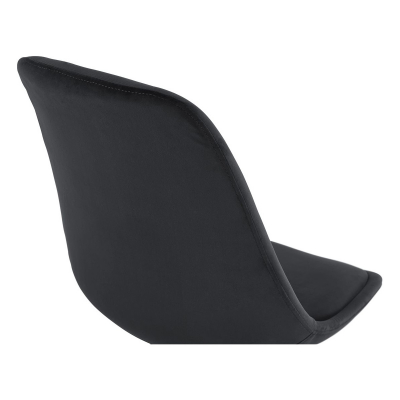 Scaun design living catifea neagra Petty Premium picioare negre / auriu, CH02980BLBL - Kokoon [2]