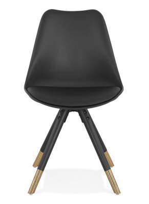 Scaun design living negru auriu Oria polipropilena / picioare auriu, CH03000BLBL - Kokoon [4]