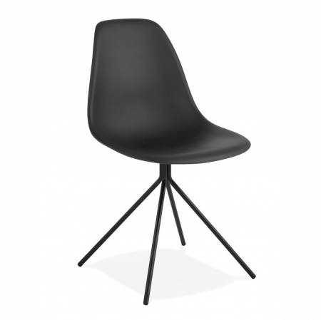 Scaune - Scaun design living negru Preece, polipropilena / metal, CH02560BLBL - Kokoon