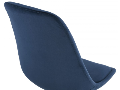 Scaun design living Ritter catifea bleumarin, picioare negre lemn, CH03050BUBL - Kokoon [3]