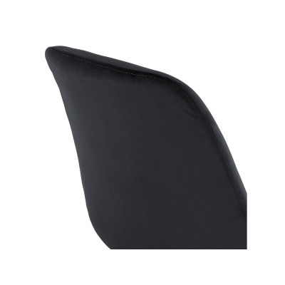 Scaun design living Ritter catifea neagra, picioare negre lemn, CH03080BLBL - Kokoon [2]