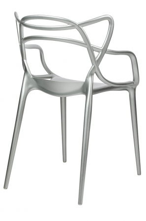 Scaun design lux Hinte Premium argintiu/auriu, ABS, 173-APP1.SILVER - King [3]