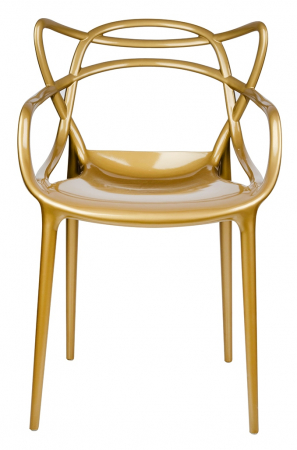 Scaun design lux Hinte Premium argintiu/auriu, ABS, 173-APP1.GOLD - King [1]